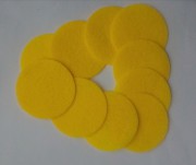 Фетровые кружочки, желтые, 4,5 см - 10 штук