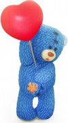 3D Медвежонок Тедди с Шариком сердечком (состоит из двух половинок)