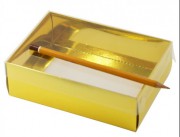 Коробочка складная, цв.Золото, с прозрачной крышкой (Размер: 15*11*5см)