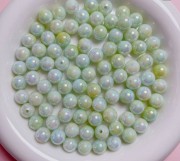 Акриловые разноцветные градиентные бусины (D-8мм), Цв.Бело зелёный - 1шт