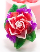 Букет с розой, Силиконовая форма 3D