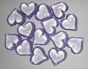 Сердечки цв.Фиолетовый (Размер 25-25мм),  1 шт