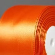 Лента атлас 20 мм цвет Оранжевый -  1 м