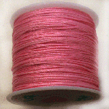 Нейлоновый шнур для браслетов Шамбала в катушке 1 мм, розовый. 1 метр.