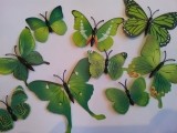 Бабочки декоративные в ассортименте, цвета зеленые. - 1 шт.