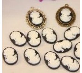 Кабошоны фигурные перламутровые/ Полубусины/ Под жемчуг/ Камея акрил/ Тивертоны