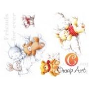 Декупажная карта "Сладких снов", формат А4