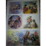 Декупажная рисовая карта Кошки винтаж. А4.