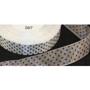 Органза с рисунком в горох 25мм, цв.Белый (D5/7) - 1 м