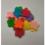 Фетровые цветочки, 2 см, цв. МИКС - 10 шт.