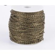 Цепочка без застежки, цвет Бронза, 3x2x0,6 мм - 0,5м