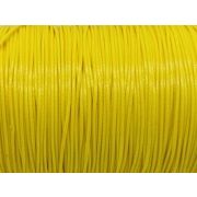 Вощеный шнур под кожу для рукоделия. Тонкий (толщина 0,5мм), цв.Жёлтый, 1м