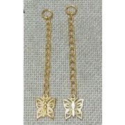 Удлинитель цепочек, Бабочка 18mm, Золото