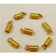 Пружинный концевик для крепления ювелирных изделий, цв.Золото, 1шт