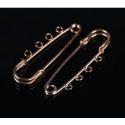 Булавка для подвесок, цв.Золото (4 петли) - 1шт