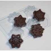 Снежинки мини, форма для мыла и шоколада пластиковая