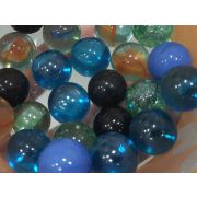 Набор стеклянных камней. D-15мм. Разноцветные. Матовые и прозрачные. Микс. Набор- 10шт