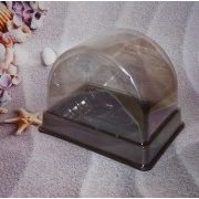 Купол ПЭТ, Дно коричневое. Прямоугольный-полукруглый
