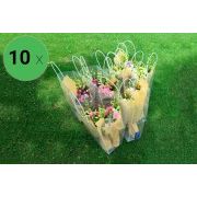 Прозрачная, подарочная сумка 16 х 16 х 30см (пластик) - 1ш.