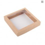Коробка-крафт с окошком 26*26*4 см
