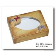 Коробочка для упаковки «Бабочки на бежевом», размер 9х6.5х2.5 см