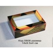 0808 Коробочка с окошком размер 14х9.5х4 см