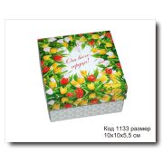 Коробочка для подарка «Тюльпаны, От всего сердца», размер 10х10х5.5см