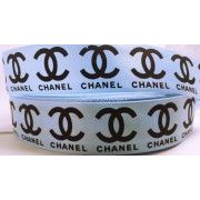 Атласная лента 25мм (светло-голубая) - 1 м