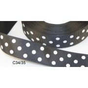 Репсовая с рис. горох 25мм * 1 м