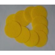 Фетровые кружочки, желтые, 4,5 см - 10 штук