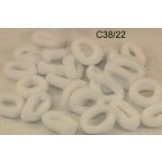 Резинки(бесшовные) для волос 20мм цв.белый - 1 шт.