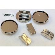 Основы для резинки металл d22мм, цв.хром - 1 шт.